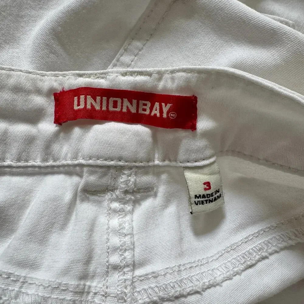 Y2K Unionbay White Long Shorts‎